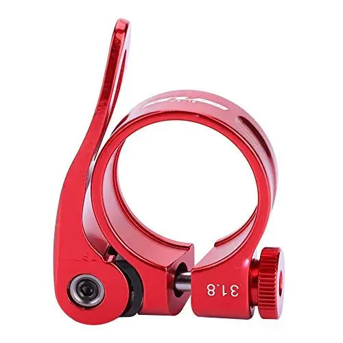 Produktbild: RiToEasysports Fahrradsattelstützenklemme, Schnellspanner-Sattelstützenkragen Aluminiumlegierung Sattelstützenklemme 31,8 mm Gilt für 27,2/28,6 mm Sattelstütze(rot) Fahrt