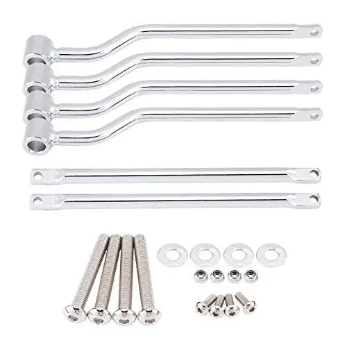 Produktbild: aqxreight - Edelstahl-Motorrad-Satteltaschen-Stützbügel-Halterungs-Kit Silber