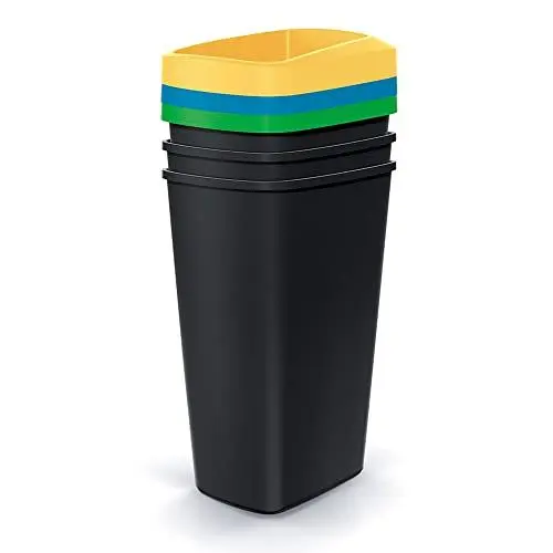 Produktbild: Satz von 3 Recycling-Behältern mit je 45L KEDEN.