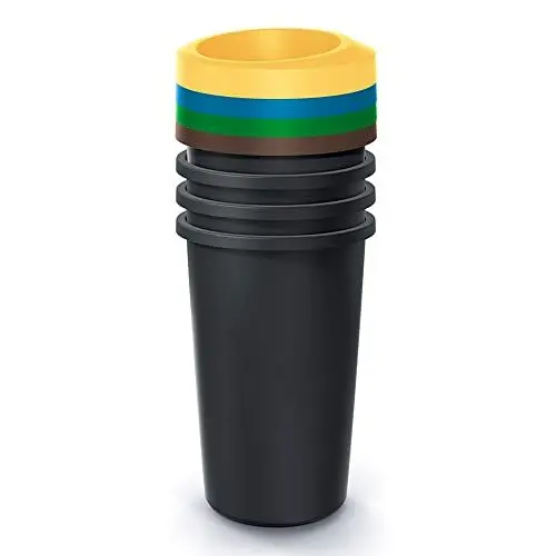 Produktbild: Satz von 4 Recycling-Behältern mit je 25 l Fassungsvermögen KEDEN.