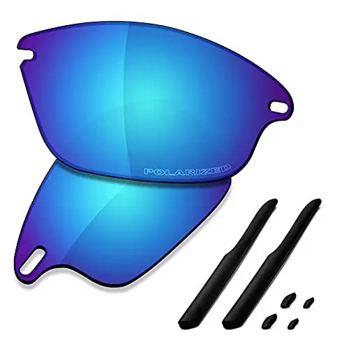 Produktbild: Saucer Premium Ersatzgläser für Oakley Fast Jacket OO9097 Sonnenbrillen High Defense - Glacier Blue Polarisiert