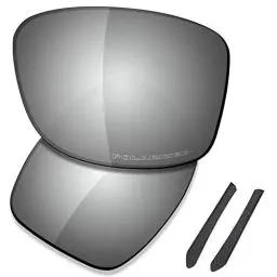 Produktbild: Saucer Premium Ersatzgläser für Oakley Jupiter Squared OO9135 Sonnenbrillen High Defense - Chrome Metal Polarisiert