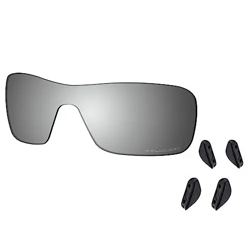 Produktbild: Saucer Premium Ersatzgläser für Oakley Turbine Rotor OO9307 Sonnenbrillen High Defense - Chrome Metal Polarisiert