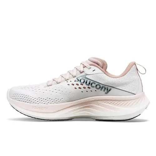 Produktbild: Saucony Damen Ride 17 Laufschuhe Neutralschuh Weiß - Rosa 40,5