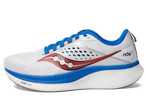 Produktbild: Saucony Herren Ride 17 Laufschuhe Neutralschuh Weiß - Blau 44