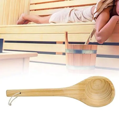 Produktbild: Saunalöffel, Saunakelle aus Holz Zum Eintauchen, Premium-Saunazubehör für Gesundheit und Entspannung, Einzelner Saunalöffel für den Saunagebrauch zu Hause