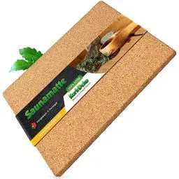 Produktbild: Saunamatte aus Kork (Bodenmatte für Sauna-Bereich) 45x30 cm | Rutschhemmende & feuchtigkeitsresistente Matte aus 100% Naturkork. Korkplatte aus Presskork, ideal für Wellness, Sauna, Duschmatte