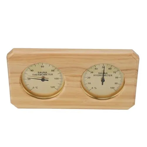 Produktbild: Saunathermometer und Hygrometer aus Holz, 2 in 1