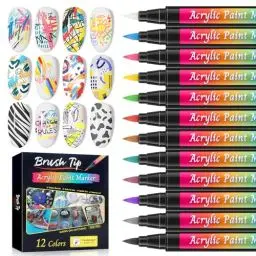 Produktbild: Saviland 12 Farben 3D Nagellackstift Set, Nagelkunststift DIY Linie Malen Nagelkunst Graffiti, Nagelspitze Nail Art Stifte Beauty Schmücken Maniküre Werkzeuge Nageldesign (Wasserdicht Schnelltrocknend