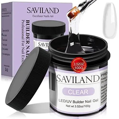 Produktbild: Saviland Klares Aufbaugel für Gelnägel - 100g/3.5oz Großes Kapazität Transparent, UV Nagelgel für Nageldesign, Builder für Nägel, DIY Nail Art Maniküre