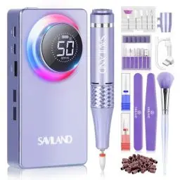 Produktbild: Saviland Nagelfräser, Nagelfräser für Gelnägel 50000 U/min, 12 in 1 Professionell Maniküre Pediküre Set, 6000mAh USB Aufladbare Tragbare Elektrische Nagelfeile mit Nagelbits für Gelnägel Nagellack