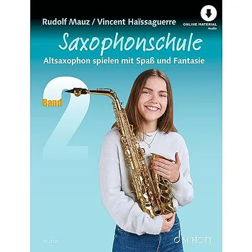 Produktbild: Saxophonschule: Altsaxophon spielen mit Spaß und Fantasie. Band 2. Alt-Saxophon. Lehrbuch.