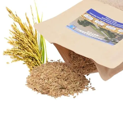 Produktbild: SAYOYO Organische Reishülsen für Gewächshäuser, Gartenbau, Pflanzendünger, Geflügel - Natürliche Einstreu für Hühner, Wachteln, Hamster, 7.5kg/60L