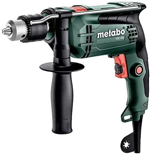 Produktbild: metabo Schlagbohrmaschine SBE 650-650 W Nennaufnahmeleistung, 13 mm Bohrfutter, 10Nm Drehmoment - Vario-Elektronik, Rechts-Linkslauf - Für Beton, Stahl, Holz - Heimwerker und Profis