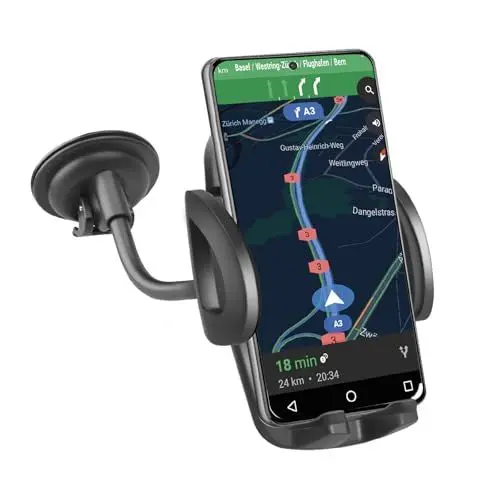 Produktbild: SBS Kfz-Handyhalterung mit schwenkbarer Halterung, für Armaturenbrett und Windschutzscheibe, universell für Smartphones bis 6,5 Zoll iPhone, Samsung, Xiaomi, Huawei, Google Pixel, Oppo