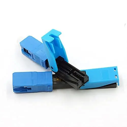 Produktbild: SC UPC Glasfaser Verbinder (10 Stück) SC/UPC Glasfaser Schnellverbinder Singlemode Fiber Fast Connector LWL-Stecker Clamshell-Design