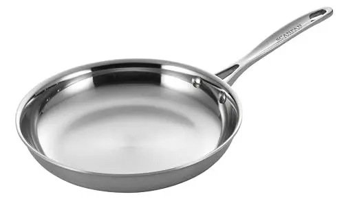 Produktbild: SCANPAN Fusion 5 Edelstahl-Bratpfanne Induction 24 cm | Mehrschichtaufbau | Pfanne für alle Herdarten | Bartpfanne mit bequemem Griff | Ofenfest