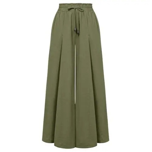 Produktbild: SCARLET DARKNESS Damen Pirat Wikinger Kostüm Festlich Karneval mit Taschen Cosplay Bein Hose Olivgrün S