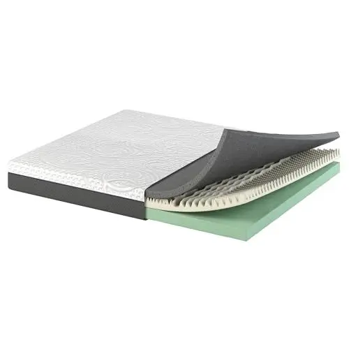 Produktbild: Scarnatti Matratze 140x200 cm, 18 cm hoch, Kaltschaummatratze Memory Schaum Bett, 7-Zonen Viskoelastisch, Cool Gel, grünem Tee & Bambuskohle angereicherter, Zero-Partner-Disturbance, H3-H4 Härtegrad