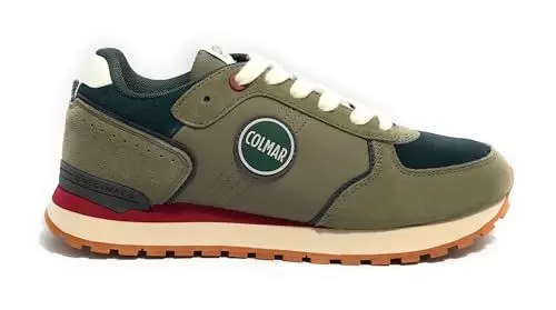 Produktbild: Scarpe Uomo Colmar Sneaker Travis Block 011 Suede/ecosuede sage Green/Bottle Green/red U25CO10 41