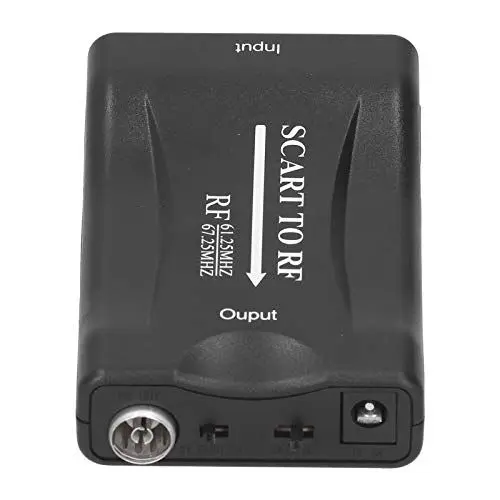 Produktbild: SCART-zu-Wandler-Videoadapter, RF-Ausgangskonverter mit 67,25 MHz / 61,25 MHz für TV-Box, 5-V / 500-mA-HF-Videokonverter