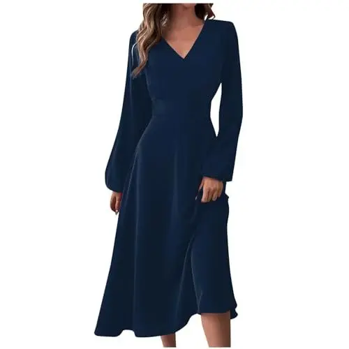 Produktbild: SCBFDI Abendkleid Damen Elegant Kleider Damen Festlich Partykleid Damen Festliche Umstandsmode Kleid Rückenausschnitt Abendgarderobe Damen Festlich Kleider Damen Hochzeit Brautkleider Blau S