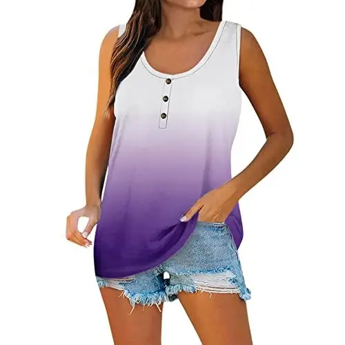 Produktbild: SCBFDI Bluse Rosa Damen Tops Teenager Mädchen Tshirt Weiss Damen Ärmelloses Shirt Damen RIPP Top Spaghettiträger-Top Bluse Lang Tops Teenager Mädchen Schwarz Weiß Gestreiftes Shirt Lila 4XL
