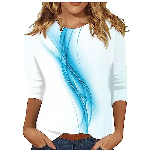 Produktbild: SCBFDI Indische Kleidung 3/4 Arm Shirt Damen T Shirt Damen V Ausschnitt Glamour Outfit Damen Damen Festliches Outfit Damen Oberteil Festlich Festliche Kleidung Blusenshirt Damen Gold 3XL