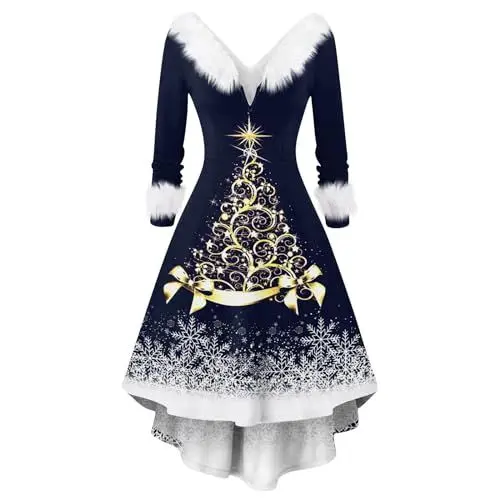 Produktbild: SCBFDI Mädchen Kleider für Hochzeitsgäste Bandeau Kleid Damen Weihnachtskleider Schlumpf Kostüm Abendkleid Damen Elegant für Hochzeit Plisseekleid 20Er Jahre Blau S