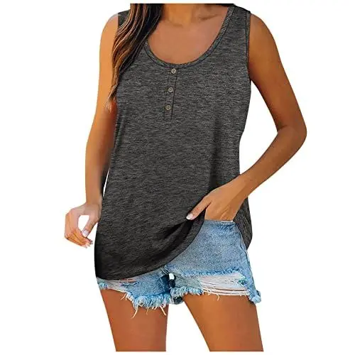 Produktbild: SCBFDI Sport Top Damen Damen Oberteile Damen Tshirt Elegant Ethno Kleidung Strandtop Damen Sommer Schulterfreie Blusen Damen Weiß Blau Weiß Gestreiftes Shirt Damen Tank Top Damen Grau M