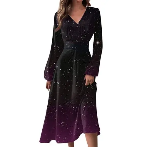 Produktbild: SCBFDI Weisses Kleid Damen Kleid Hochzeitsgast Damen Kleid Damen Elegant Kleid Große Größen Damen Abendkleider Elegant Kommunionskleider Brautkleid mit Ärmel Abendkleid Festliches