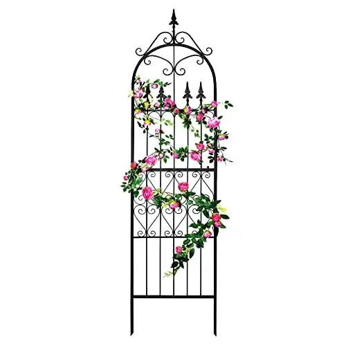 Produktbild: SCENDOR GARDEN Garten Rankgitter 220x55x1.3CM für Kletterpflanzen Metall Eisen Draht Rankhilfen für Outdoor Kletterpflanzen Unterstützung