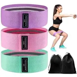 Produktbild: Scettar 3 Stück Fitnessbänder, Resistance Bands mit 3 Widerstandsstufen, Widerstandsbänder für Krafttraining und Beintraining, Gymnastikband für Yoga und Pilates, für Anfänger