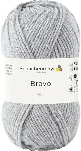 Produktbild: Schachenmayr Bravo 9801211-08295 hellgraumeliert Handstrickgarn, Häkelgarn