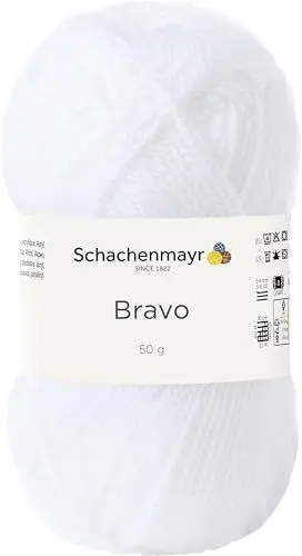 Produktbild: Schachenmayr Bravo 9801211-08224 weiβ Handstrickgarn, Häkelgarn