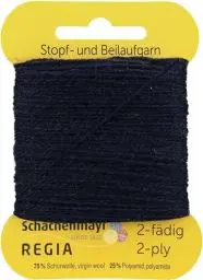 Produktbild: REGIA 2-fädig Uni 9801278-00324 marine Handstrickgarn, Sockengarn, Beilaufgarn, 5g Kärtchen