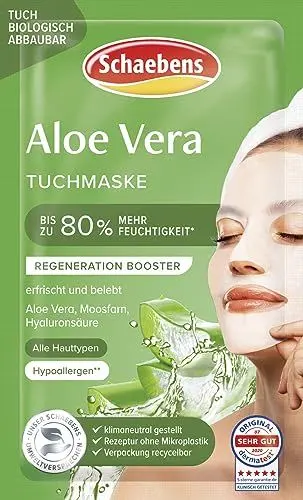 Produktbild: Schaebens Aloe Vera Tuchmaske, 21 g