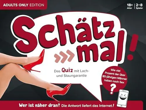 Produktbild: Schätz mal! Adults Only Edition: Das Quiz mit Lach- und Staungarantie I Ab 18 Jahre I 2-8 Spieler I Spiel