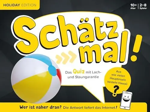 Produktbild: Schätz mal! Holiday Edition: Das Quiz mit Lach- und Staungarantie I Ab 10 Jahre I 2-8 Spieler I Spiel, White