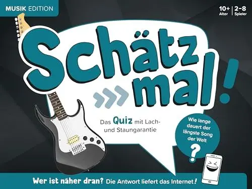 Produktbild: Schätz mal! Musik Edition: Das Quiz mit Lach- und Staungarantie I Ab 10 Jahre I 2-8 Spieler I Spiele-Block