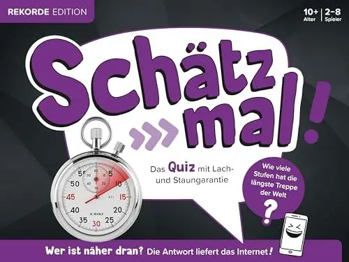 Produktbild: Schätz mal! Rekorde Edition: Das Quiz mit Lach- und Staungarantie I Ab 10 Jahre I 2-8 Spieler I Spiele-Block