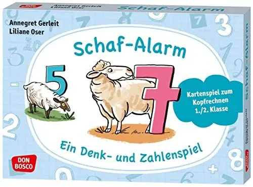 Produktbild: Schafalarm. Ein Denk- und Zahlenspiel: Kartenspiel zum Kopfrechnen. Spielen und dabei Rechnen lernen. Mathe üben mit Spaß für Kinder in Klasse 1–2. ... (Lernspiele für Grundschüler)