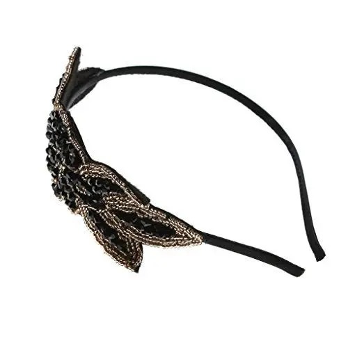 Produktbild: Schal Kinder DüNn Seide Tuch Schwarz Schal Damen Elegantes Partyhaar Damenzubehör Hutgurt Clip Headband Flower hat Headband Silk Scarf Black Schal Kinder DüNn Schal Damen (Gold, One Size)