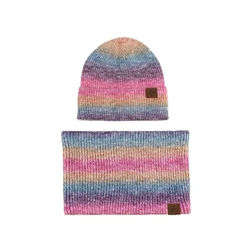 Produktbild: Schal & Handschu Winter Beanie Mütze Wärmer Bommel Bommel Outdoor Sport Frauen Geschenk Mütze, Schal & Handschuh-Sets für Damen
