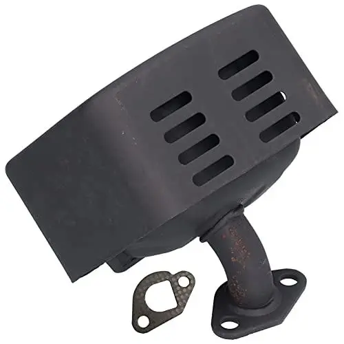 Produktbild: Schalldämpfer Auspuff, Geräuschreduzierung Generator Zubehör Schalldämpfer Auspuff Tragbar für GX120 GX160 GX200 168F(Schwarz)