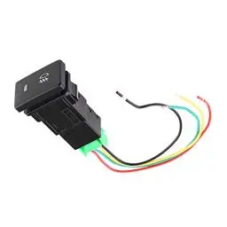 Produktbild: Schalter Nebelschlussleuchte, Nebelschlussleuchte Schalter, Auto-Nebelscheinwerferschalter Ein-Aus-Druckschalter DC 12V 4-Draht-Auto-Nebelscheinwerferschalter Nebelscheinwerfer-Ein-Aus-Taste für