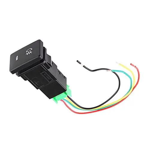 Produktbild: Schalter Nebelschlussleuchte, Nebelschlussleuchte Schalter, Auto-Nebelscheinwerferschalter Ein-Aus-Druckschalter DC 12V 4-Draht-Auto-Nebelscheinwerferschalter Nebelscheinwerfer-Ein-Aus-Taste für