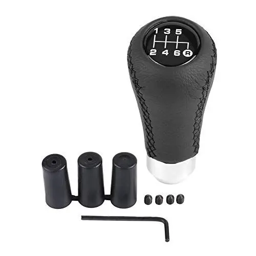 Produktbild: Reminnbor Schaltknauf Shift | 6 Gang Universal Auto Schaltknauf mit 3 Schläuchen (Schwarz) Pathfinder Schaltknauf Universal Schaltknauf Pathfinder Schaltknauf Pathfinder + Schalthebel