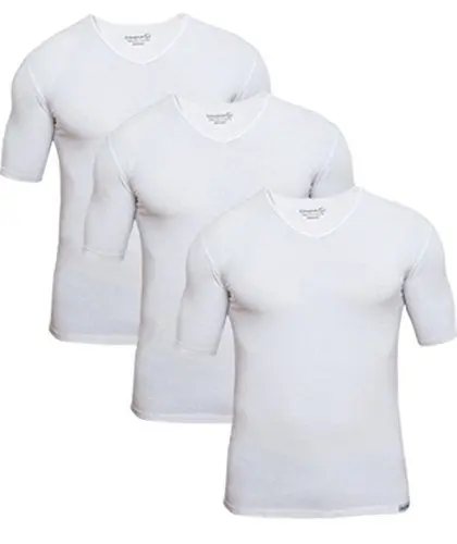 Produktbild: Schaufenberger 3-Herrenunterhemden im Vorteilsangebot V-Neck, Weiß, Größe S