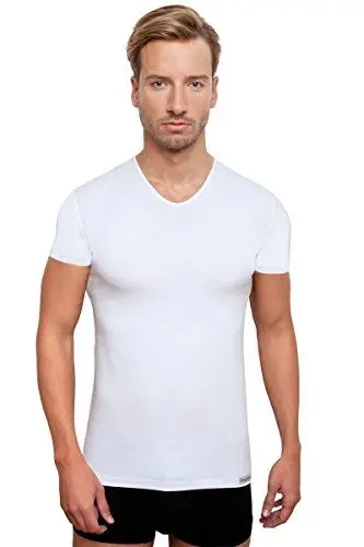 Produktbild: Schaufenberger Unterhemd Kurzarm, Unterzieh-Shirt V-Neck, Weiß, Größe XXL